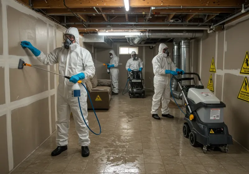 Basement Moisture Removal and Structural Drying process in Macon County, AL